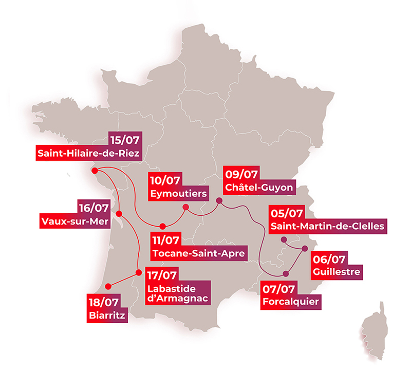 Carte de l'itinéraire