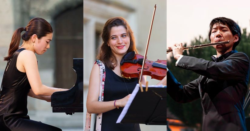 Yuiko Hasegawa (piano), Camille Théveneau (violon), Yuan Yu (flûte)