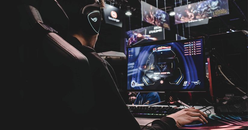 Joueur esport en compétition