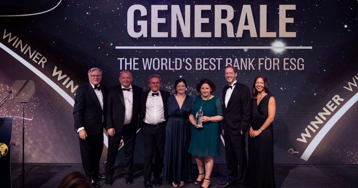 Société Générale nommée The World’s Best Bank for ESG par Euromoney ...